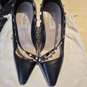 Authentic Valentino Black Studded Women's Shoes